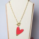 COLLAR COLORES CORAZON GR CORAL ONL