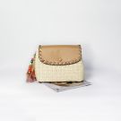 BOLSO RAFIA ECOPIEL SOLAPA FC2124 BEIGE ONL