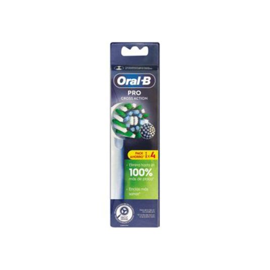 REC.CEP.ORAL-B 4 UND.CROSS ACTION BLANCO
