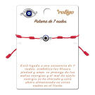 PULSERA 7 NUDOS + COLGANTE OJO TURCO ROJO