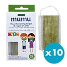 MUMU KIDS MASC.QUIRURG. IIR VERDE 10 UNDS*