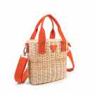 BOLSO CESTO RAFIA PEQ. ASA COLORE IXHJ246995*