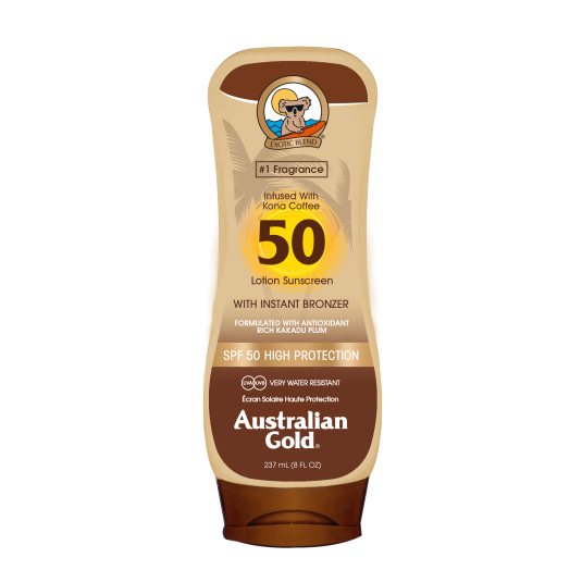 australian gold protector solar loción w/bronzer spf50 237ml australian gold protector solar loción w/bronzer spf50 237ml