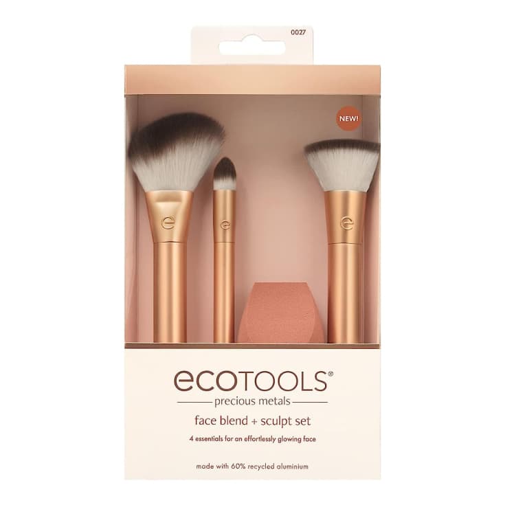 ecotools precious metals face blend + scult set kit brochas rostro