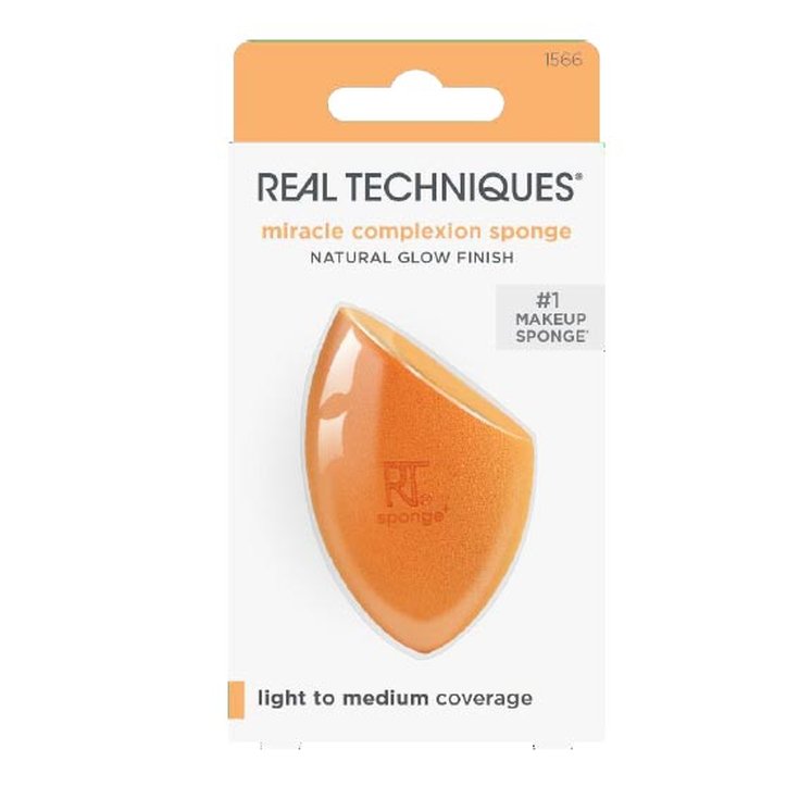 real techniques miracle complexion esponja oval para maquillaje 