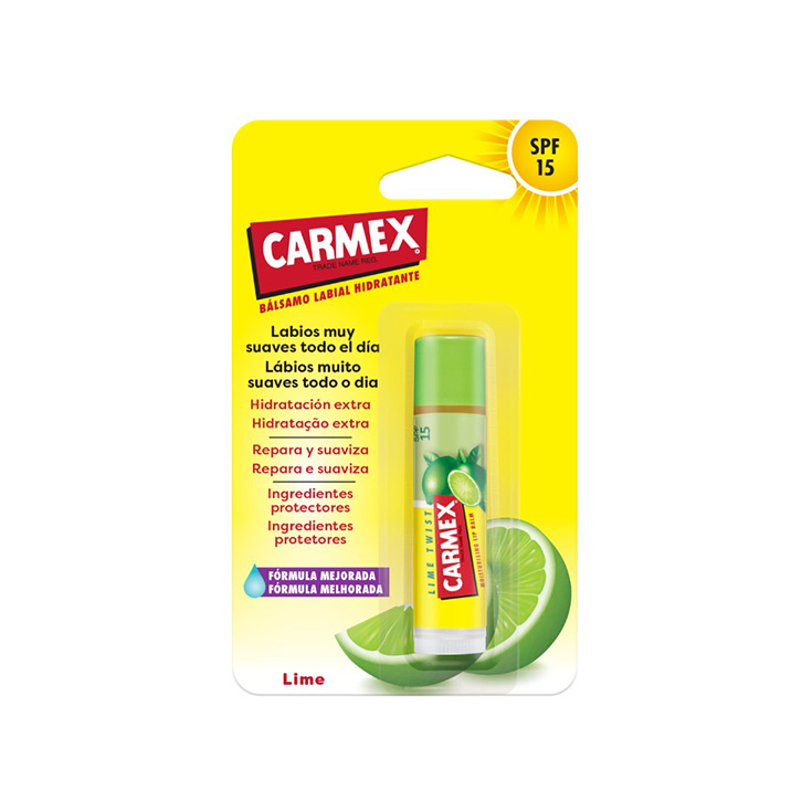 carmex balsamo labial hidratante lima en barra spf15 4,25g