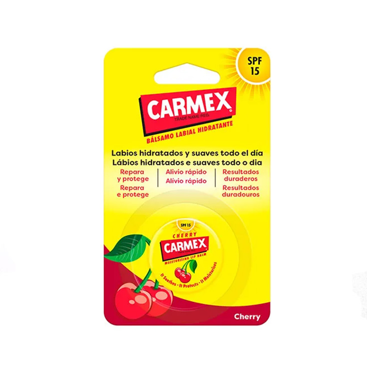 carmex cherry balsamo labial cereza spf15 tarro 7,5gr