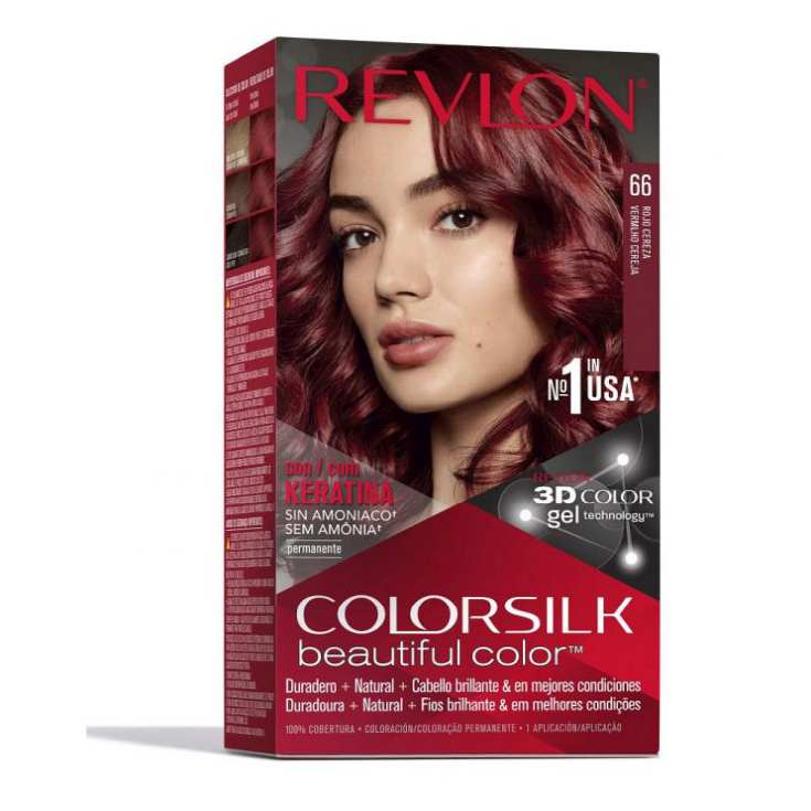 revlon colorsilk tinte permanente 66 rojo cereza