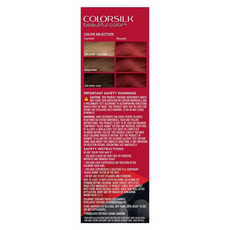 revlon colorsilk tinte permanente 66 rojo cereza