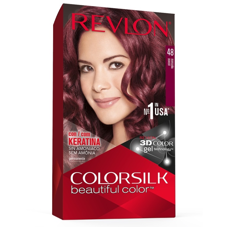 revlon colorsilk 48 borgoña tinte permanente sin amoniaco