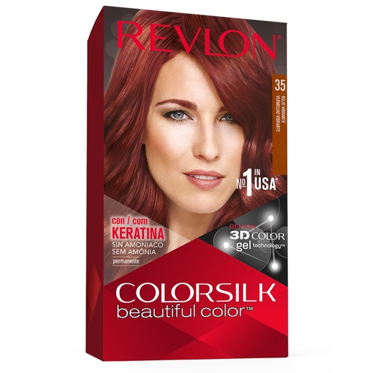revlon colorsilk 35 rojo vibrante tinte permanente sin amoniaco revlon colorsilk 35 rojo vibrante tinte permanente sin amoniaco