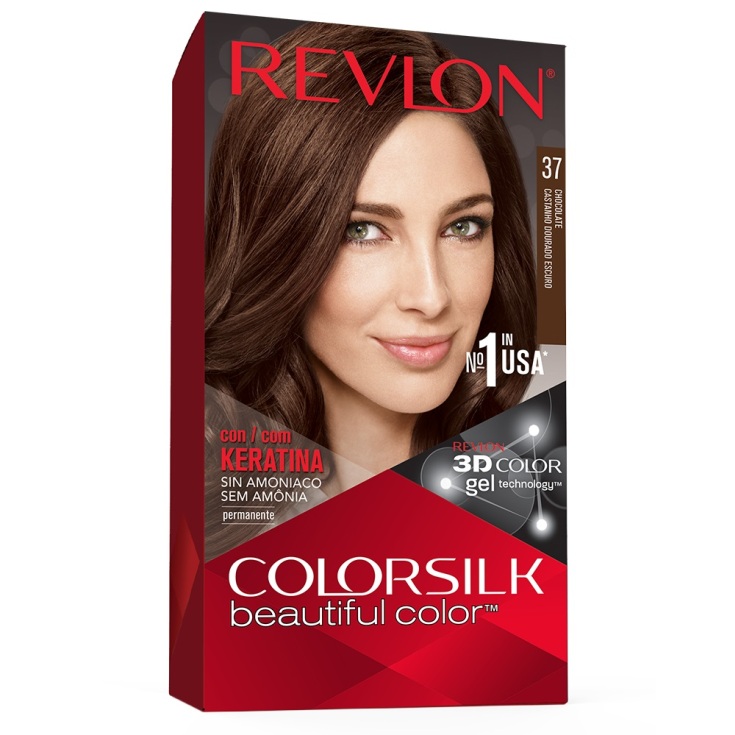 revlon colorsilk 37 castaño dorado oscuro tinte permanente sin amoniaco