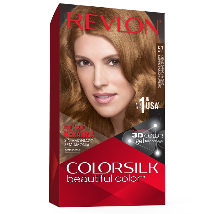 revlon colorsilk 57 castaño dorado muy claro tinte permanente sin amoniaco