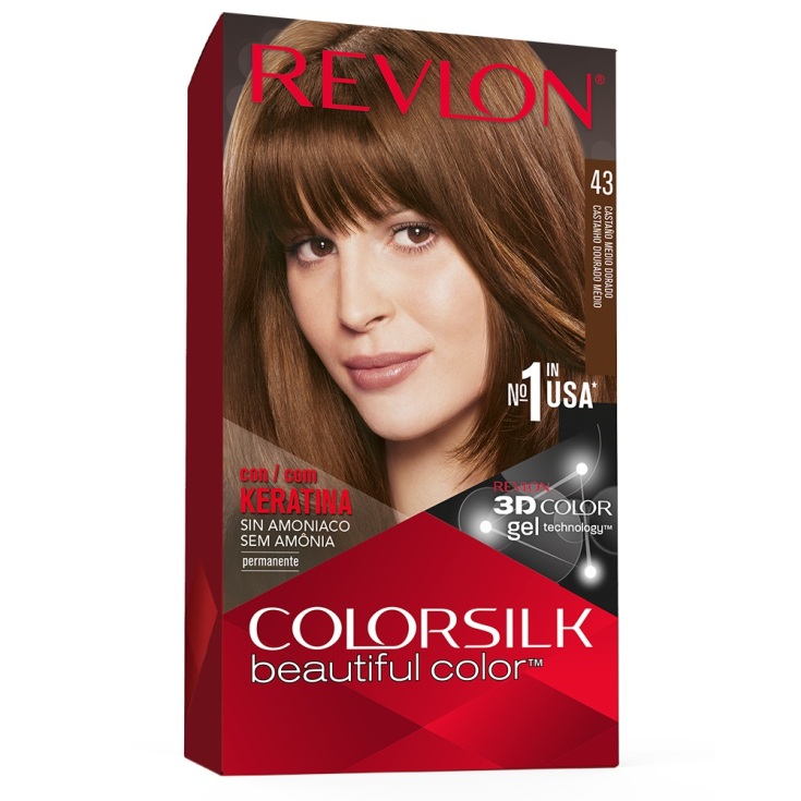 revlon colorsilk 43 castaño dorado medio tinte permanente sin amoniaco