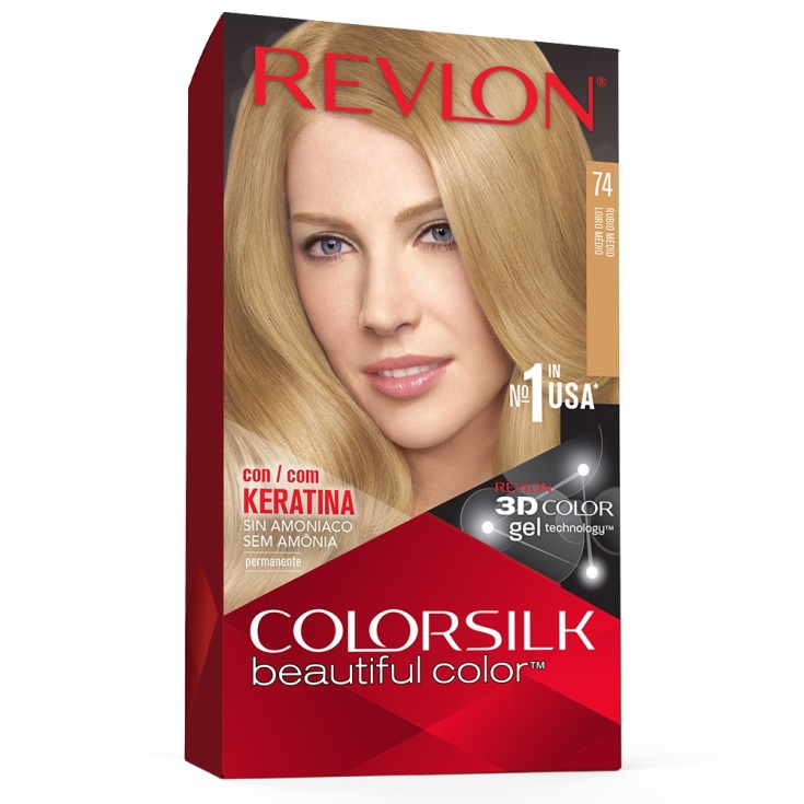 revlon colorsilk 74 rubio medio tinte permanente sin amoniaco