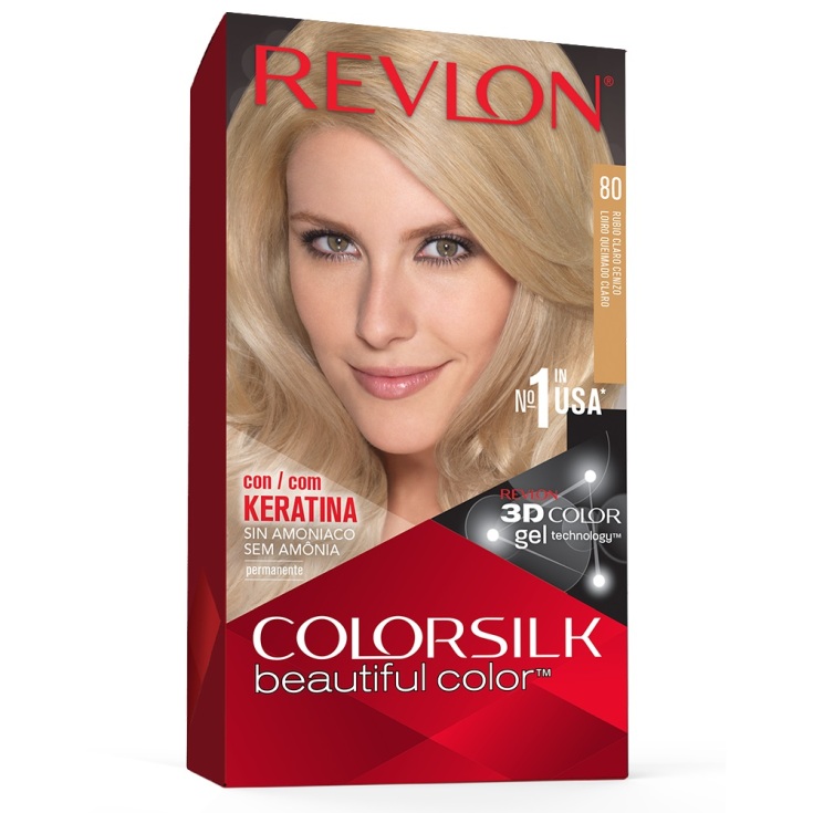 revlon colorsilk 80 rubio cenizo claro tinte permanente sin amoniaco