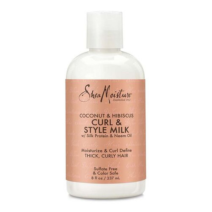 shea moisture coconut & hibiscus curl & style milk 237ml