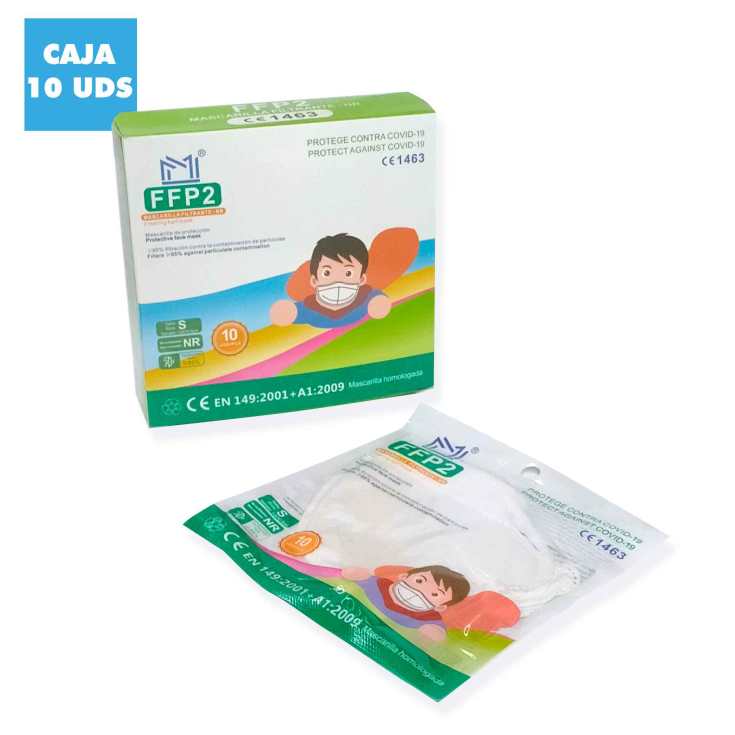 mascarilla ffp2 infantil blanca caja 10 unidades mascarilla ffp2 infantil blanca caja 10 unidades