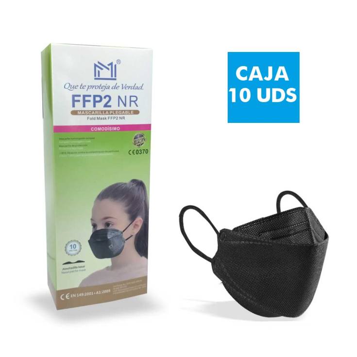mascarilla ffp2 plegable forma pez infantil negra caja 10 unidades mascarilla ffp2 plegable forma pez infantil negra caja 10 unidades