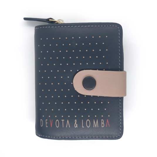 devota & lomba cartera monedero lunares azul marino