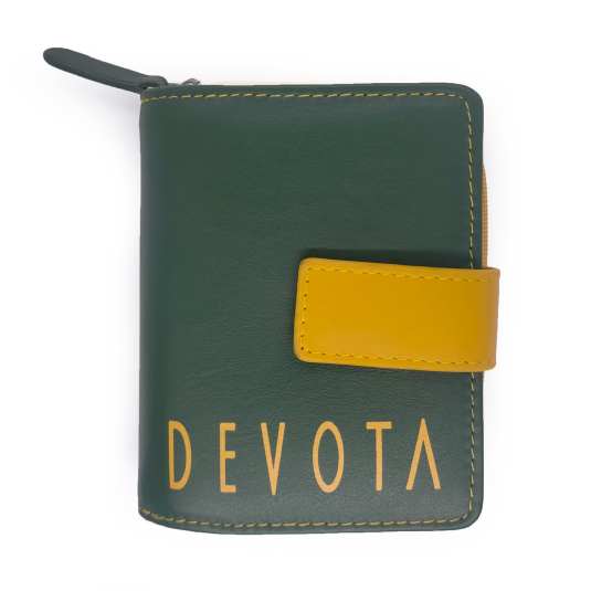 devota & lomba cartera monedero bicolor verde 