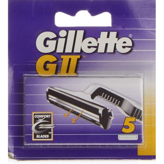 gillette g-ii recambios maquinilla 5 unidades