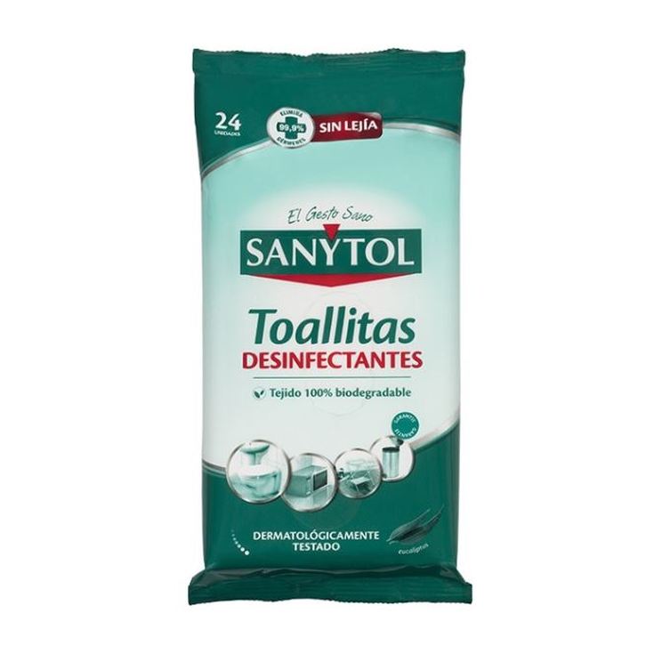 sanytol toallitas desinfectantes hogar 24 unidades