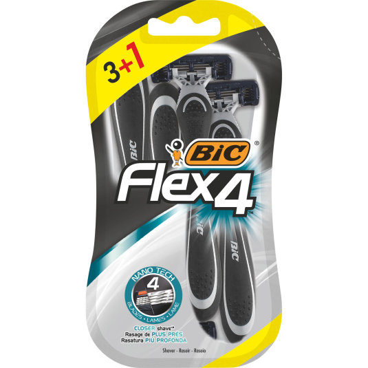 bic flex4 maquinillas desechables afeitar 4 unidades