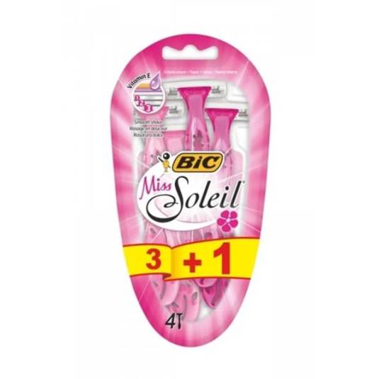 bic miss soleil maquinillas mujer depilacion desechables 3+1 unidades