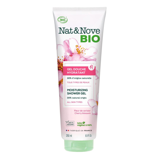 nat&nove bio gel de baño hidratante flor de cerezo 250ml