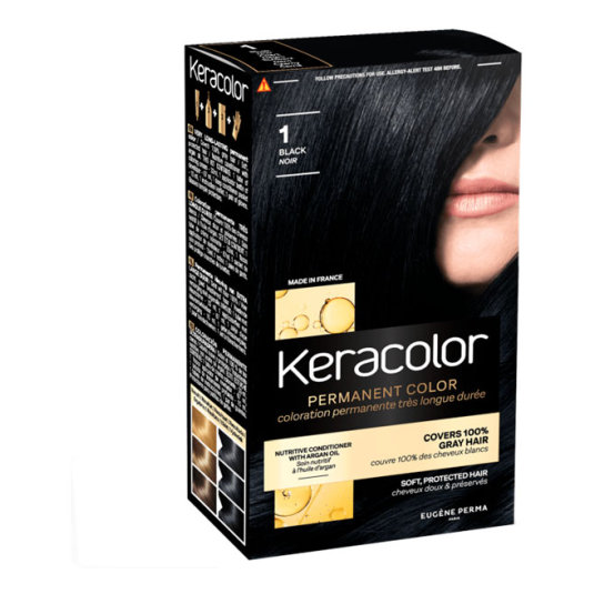 keracolor tinte permanete nº 1 negro