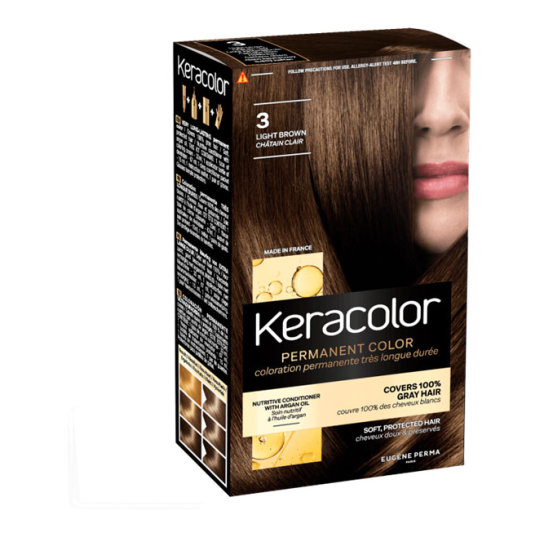 keracolor tinte permanete nº 3 castaño claro