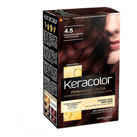 keracolor tinte permanete nº 4,5 castaño caoba