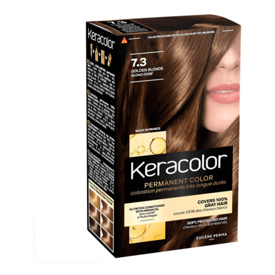 keracolor tinte permanete nº 7,3 rubio dorado