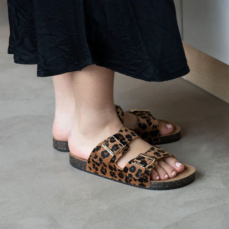 isotoner sandalias mujer doble correa leopardo