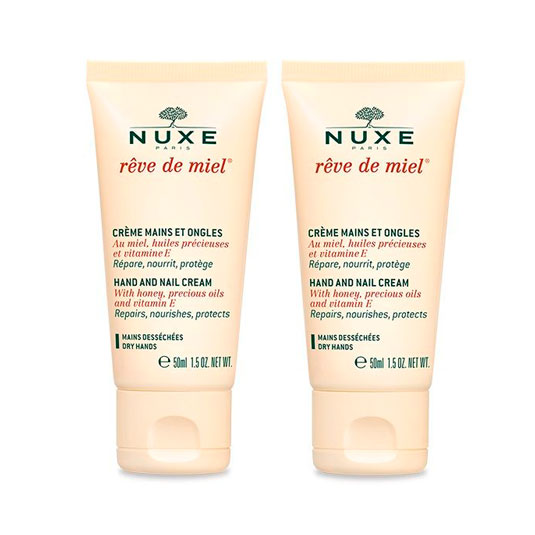 nuxe reve crema de manos y uñas miel duplo 2x50ml