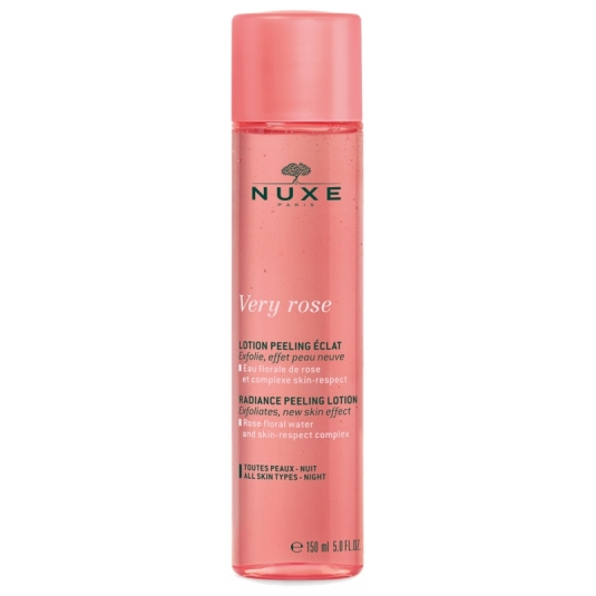 nuxe very rose locion peeling facial de noche 150ml