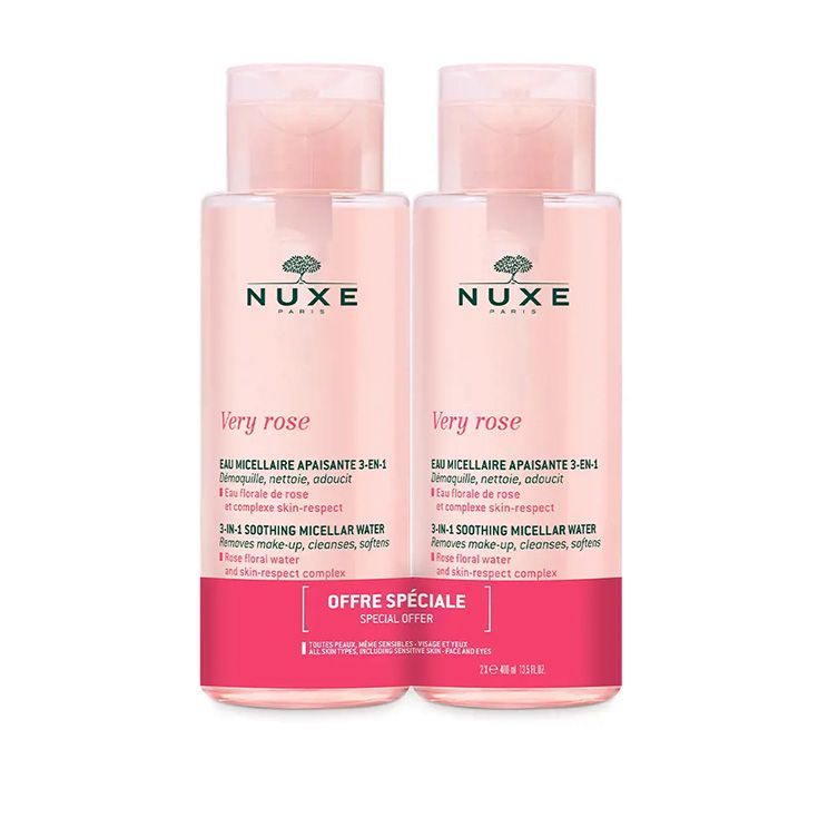 nuxe very rose agua micelar calmante 400 duplo nuxe very rose agua micelar calmante 400 duplo