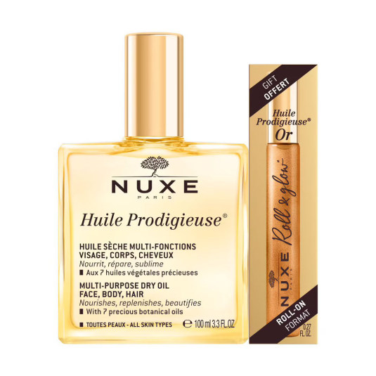 nuxe aceite seco huile prodigieuse + huile prodigieuse gold 8ml regalo