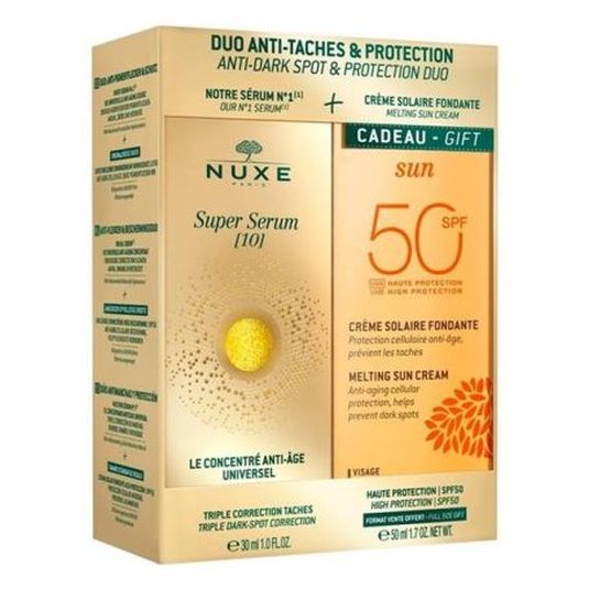 pack nuxe super sérum 30ml + crema solar spf50 gratis