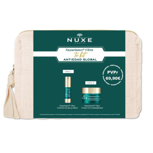 nuxe nuxuriance ultra kit antiedad global dia & ojos neceser 2 piezas