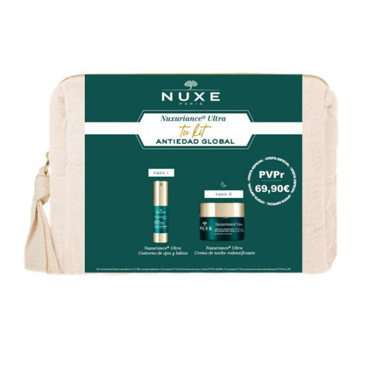 nuxe nuxuriance ultra kit antiedad noche & ojos neceser 2 piezas