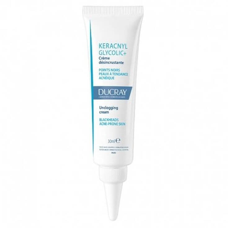 ducray keracnyl glycolic+ 30ml crema desincrustante