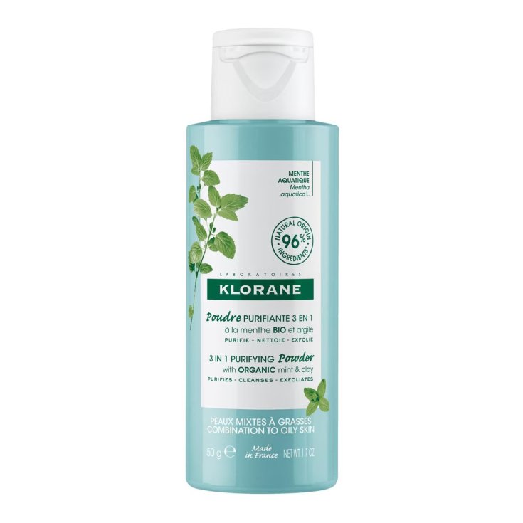 klorane mascarilla facial en polvo menta acuatica