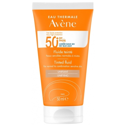 avene sol fluido solar facial con color spf50+ 50 ml