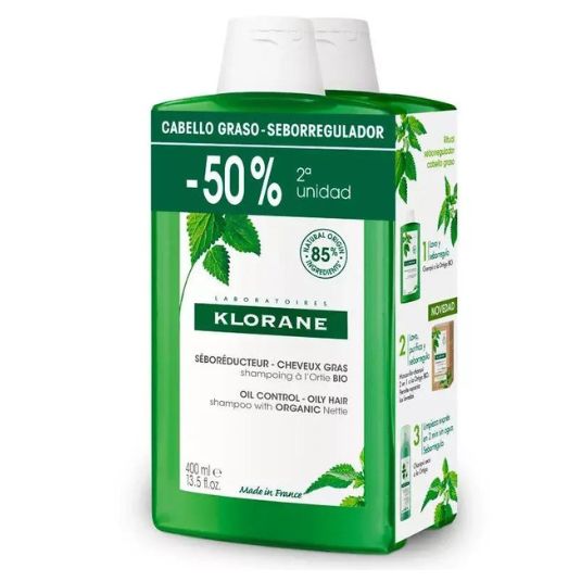 klorane champu de ortiga-graso duo 400ml