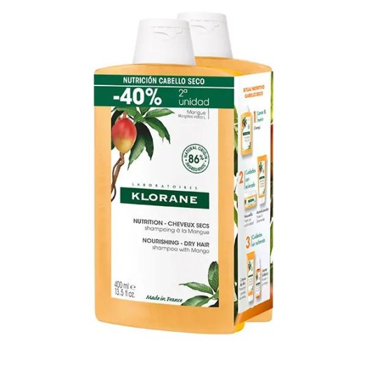 klorane champu mango duo 2x400ml precio especial