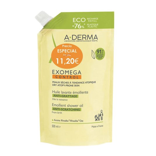 aderma exomega control aceite ducha eco-recarga 500ml