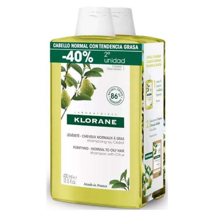 klorane champu de cidra-tonicidad duo 400ml klorane champu de cidra-tonicidad duo 400ml