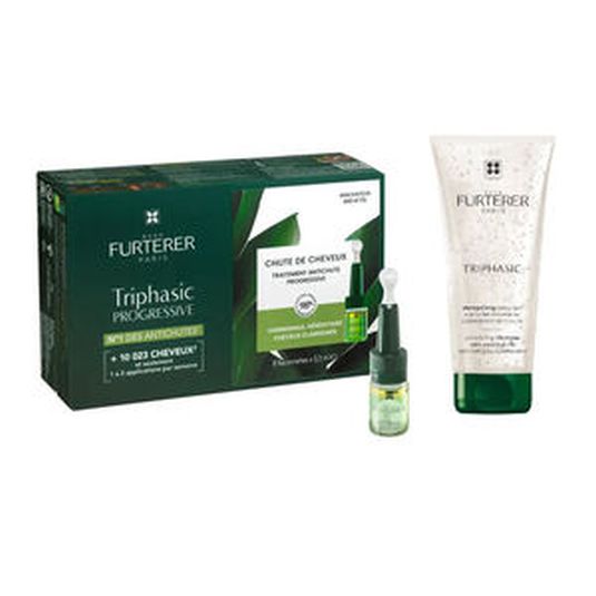 rene furterer triphasic progressive tratamiento + champu 50ml pack